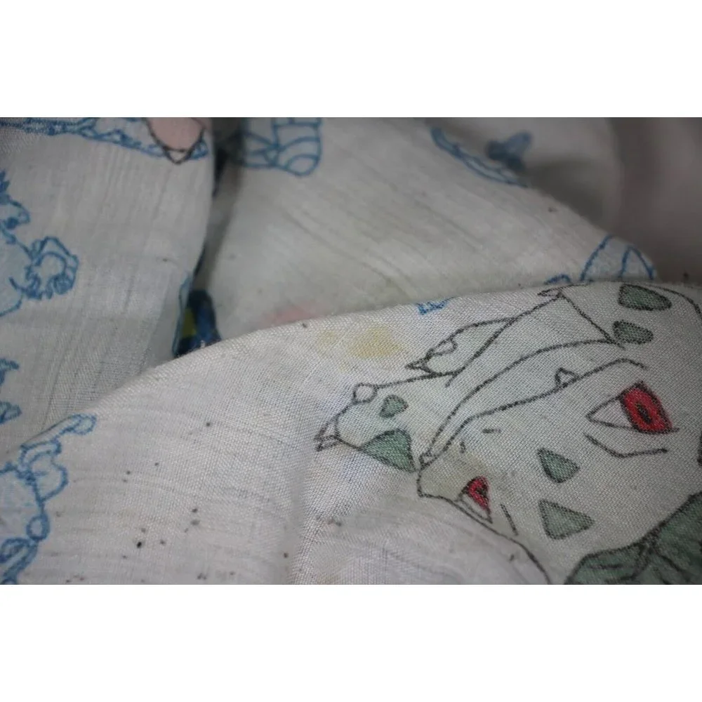 Vintage Pokemon Springs Made In USA AOP All Over Print Twin Bedsheet A1204